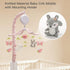 NICEMER 12 Baby Crib Mobile for Girls, Soft Knitted Woodland Characters Rabbit Squirrel, Pink and White Nursery Decor