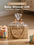 Diaper Caddy Organizer, Hand Rattan Nursery Storage Basket for Baby Essentials, Baby Changing Table Organizer Perfect