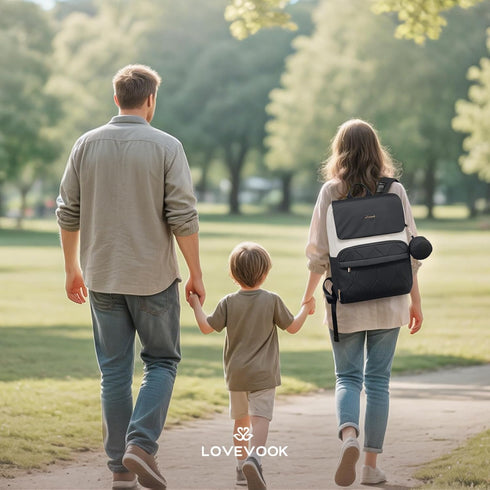 Backpack, 15.6''-Small) LOVEVOOK Diaper Bag Baby Travel Bags for Boys & Girl, Toddler Waterproof Diaper Bag w/Changing
