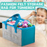 Carrying Case for Toniebox Starter Set, Travel Felt Cloth Musical Toy Folding Bag for Accessories (Blue)