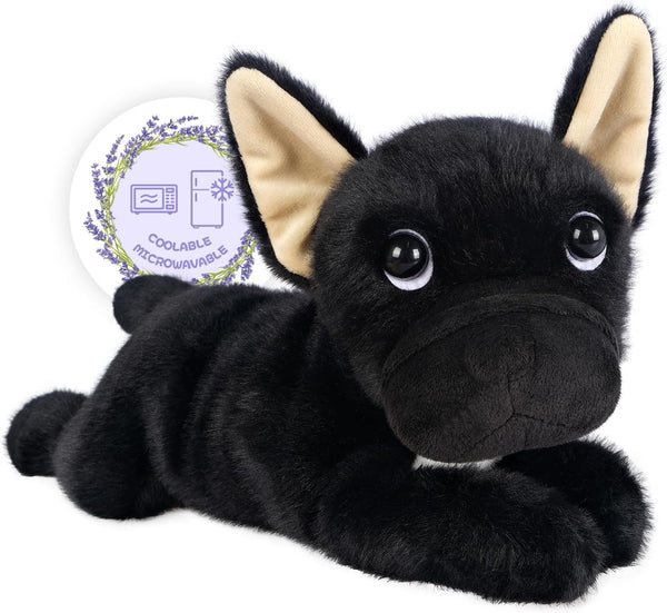 Heatable & Coolable French Bulldog Stuffed Animal, Microwave Heating Pad for Cramps, Cute Lavender Plush Dog Plushies