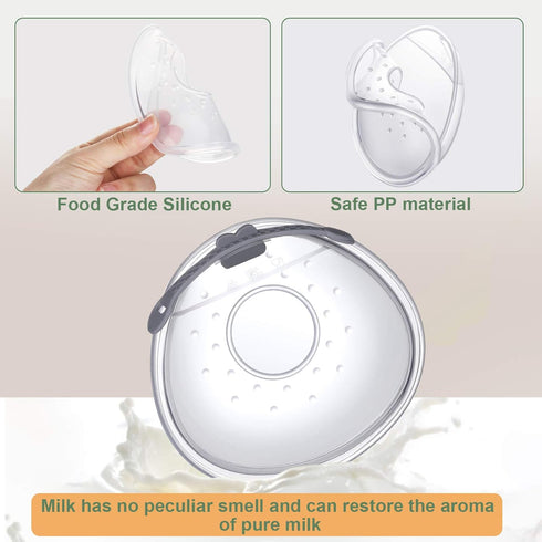 Breastfeeding-2 Lictin Breast Shell Breastmilk Collector for Pcs Silicone Breast Pad Nursing Cup Milk Saver for Nursing