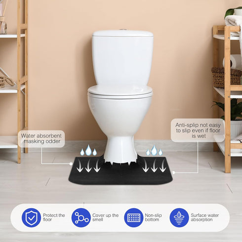 HBGOTL Commode Bathroom(4 Pack, Upgrade Round Potty Training Mats for Boys, Potty Training Toilet Rugs, Toilet Rugs u