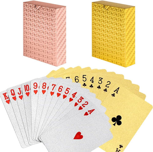 Waterproof Playing Cards, 4 Decks Plastic Poker Cards, Novelty Poker Cards for Men Adults Family Game Party
