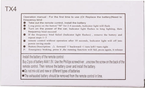 Red 2.4G Bluetooth Remote Control for Kids Powered Ride On Car, Remote Controller Transmitter Accessories for Children Electric Ride On Car Replacement Parts
