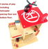 Wooden Fire Station Playset, Multicolor 3-Level Dollhouse with Figures and Accessories for Kids Age 3+