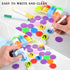 100 Pcs 1 Inch Dry Erase Tokens Game Tokens Set - Reusable Game Discs with Storage Box and 4 Wipes for Tabletop Games