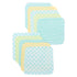 Spasilk Soft Terry Washcloth Wipes Set for Newborn Boys and Girls, Pack of 10 (Green Diamonds)