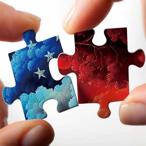 Larkipuzz 1000 Tree of Life Puzzles for Adults Pieces, United States Patriotic American Flag Jigsaw Puzzle, Challenging