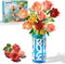 CUBIMANA 14 Flowers Bouquet Building Set with Vase and LED Light, for