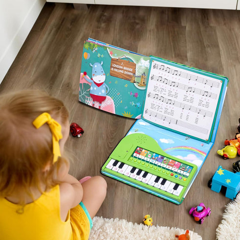 3 4 5 6 Toddler Toys Piano Keyboard with Book - Educational Musical Toys for Kids Ages Year Old Boy and Girl Gifts