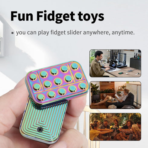 Magnetic Metal Fidget Slider - Haptic EDC Fidget Toy for Adults