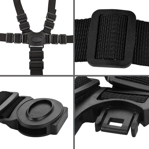 5 Universal Point Harness Strap, Adjustable Harness Belt, Safety Harness Seat Belt for High Chair/Pushchair/Stroller