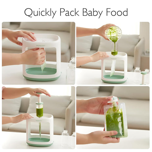 Momcozy Squeeze Station,Baby Food Maker,Pouch Filler for Homemade Baby Puree, BPA-Free, Dishwasher Safe, with Reusable
