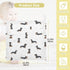 11.8 11.8 inch, sizex3 vvfelixl Baby Cotton Washcloths Black Dachshund Infants Bath Towel for Unisex Face Towels