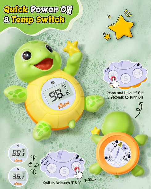 Baby Bath Thermometer, Digital Water Temperature Monitor for Newborns & Toddlers, Accurate Temperature Readings