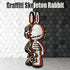 Animal Graffiti Skeleton Rabbit Micro Building Blocks Set (8000PCS, 55cm High) - Gift for Adults and Kids