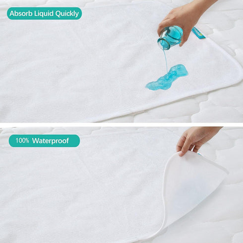 Changing Pad Liner 5 Count, Waterproof Larger Cover 28" X 15", Cotton Terry, Absorbent & Skin-Friendly