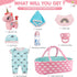 BABESIDE 8 Pcs Reborn Baby Doll Clothes - Includes Bassinet for 17-22 Inch Dolls, Baby Doll Accessories Set