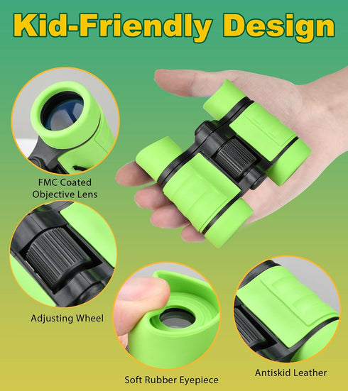 Binoculars for Kids, Toy Binoculars for Boys and Girls 3-12 Years, Valentines Day Gifts for Bird Watching