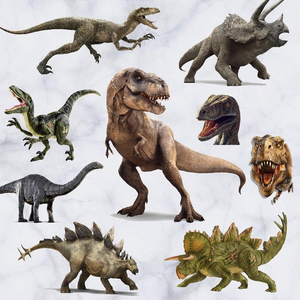 Kiddle 3D Watercolour Dinosaur Kids Wall Stickers, Peel and Stick Removable Wall Decals for Nursery, Bedroom, Living