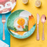 LIANYU 12-Piece Kids Copper Silverware Set - Stainless Steel Toddler Utensils, Dishwasher Safe