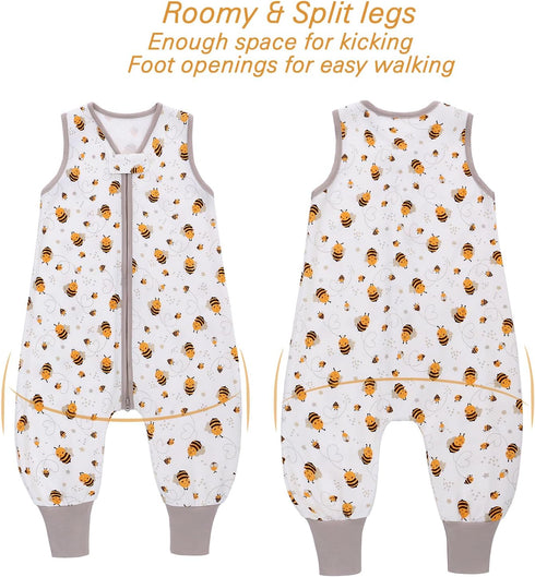 Miracle Baby Sleeping Sack with Feet, TOG 0.5 Sleepsack Toddler Sleep Sack with Legs, 100% Cotton, 6-12 Months