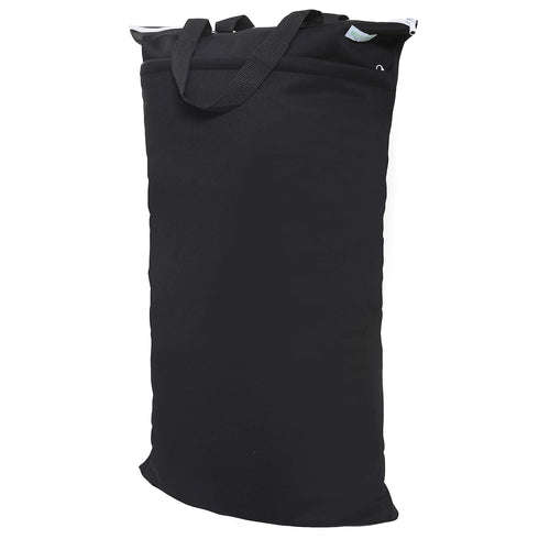 wegreeco Large Reusable Hanging Wet Dry Cloth Diaper Bag (Black)