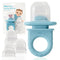Frida Baby 3 Count Push Pop Feeder, Silicone Baby Fruit Food Feeder for Fresh + Frozen Foods, BPA Free, Blue
