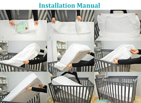 2 Pack 52" 28" American Baby Company Waterproof Fitted Crib Mattress Protector x - Quilted, Noiseless, Soft