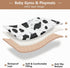 KLUVIO 50" 50" Cow Print Baby Play Mat X Thicken Cushioned Baby Mats for Floor, Non-Slip & Washable Kids Play Mat