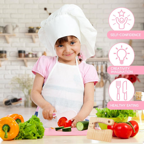 Set, Set 3 4 5 6 7 8 Suhctuptx Toddler Knife Kids Knife for Real Cooking, Kid Safe Knives with Cutting Board Crinkle