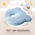 MarBoost Soft and Breathable Baby Pillow with Memory Foam and Bear Design (Blue)