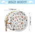 Paw Prints Round Pacifier Storage Case with Zipper, Portable Pacifier Case for Travel, Diaper Bag & Purse, Pacifier