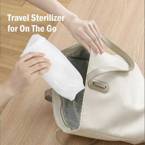sicyeast 2000ml Silicone Travel Bottle Sterilizer Bags | Microwave Steam Sterilizer Bags for Baby Bottles, Breast Pump