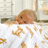 LifeTree Baby Swaddle Blankets with Golden Retriever Dog, 70% Viscose Bamboo and 30% Cotton, 47" x 47"