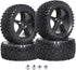 HobbyPark 12mm Hex Front & Rear RC Buggy Tires and Wheels, Set of 4 for 1/12 1/10 Scale Models