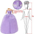 BJDBUS 5 Pcs Handmade Wedding Dress Party Gown for 11.5 Inch Girl Doll Clothes Accessories