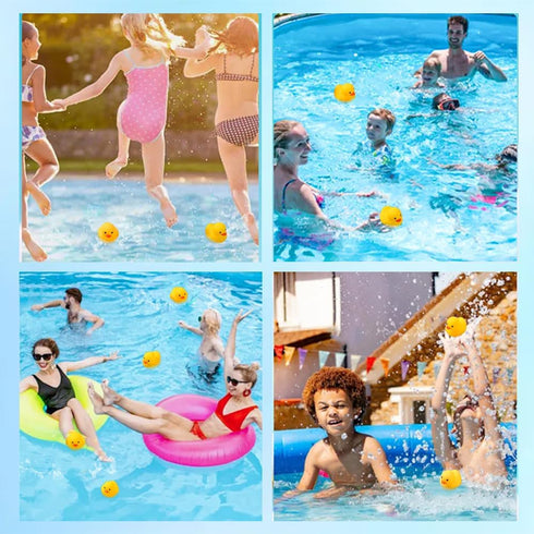 WYNAKESHU 10Pcs No Hole Yellow Rubber Ducks Bath Duck Toys for Toddlers Boys Girls,Mold Free Yellow Ducky in Bulk Mini