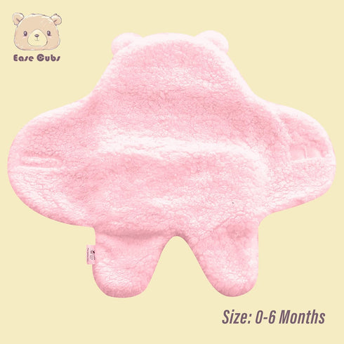 Ease Cubs 2 Pack 0-6 Ultra Warm Sherpa Plush Baby Sleeping Swaddle Wrap - Newborn Essentials Must Haves for Months