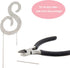 Letter S Cake Topper - Premium Silver Metal S Monogram Wedding or Anniversary Party Decoration with Rhinestone
