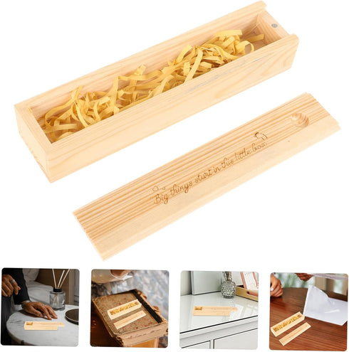 BESTOYARD Elegant Pregnancy Announcement Keepsake Box Wooden Pregnancy Test Storage Case with Lid Unique Memory