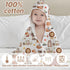 Guawubiang 1PCS 1 32 32IN Wildlife Theme Baby Bath Towels, Hooded Baby Towel for Newborns, Toddler Bath Towel for Boys