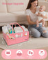 15 Inch 8 2 Feagar Baby Diaper Caddy Organizer, Large with Pockets & Dividers, Portable Nursery Storage Basket & Car