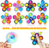 24 Packs, SCIONE Pcs Tie Dye Fidget Spinners, Sensory Toys for Kids, Flower Simple Dimple Hand Spinners, Stress Relief