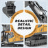 2.4Ghz, 6-12 Remote Control Excavator Toys, RC Construction Toys with Metal Shovel, Lights, Sounds RC Truck Digger Toys