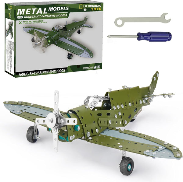 STEM Projects for Kids Ages 8-12 12-16, 258 Pieces Erector Sets Airplane