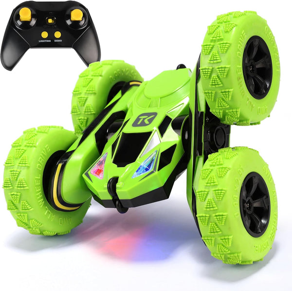 Threeking Remote Control Car RC Flip Stunt Double Sided Driving Cars Toys