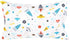J-pinno 100% 3 Set Cozy Set Planet Spacecraft Rocket Cotton Pieces Cartoon Toddler Sheet for Kids Boys, Flat Sheet