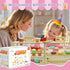2 1 Set (63pcs), Counter 3+ SIMPLIPLAY in Portable Wooden Ice Cream Toy & Cookie Play Slice and Bake Cookies, Scoop